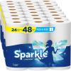 imageSparkle TearASquare Paper Towels 2 Double Rolls  4 Regular Rolls Customizable Sheet Size Paper Towel110 sheet Pack of 24