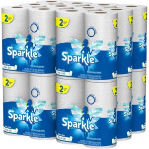 image:imageSparkle PickASize Paper Towels Spirited Prints 2 Double Rolls Strong 2 Ply Towels for Kitchen Cleanup and Everyday Messes2 Count Pack of 24